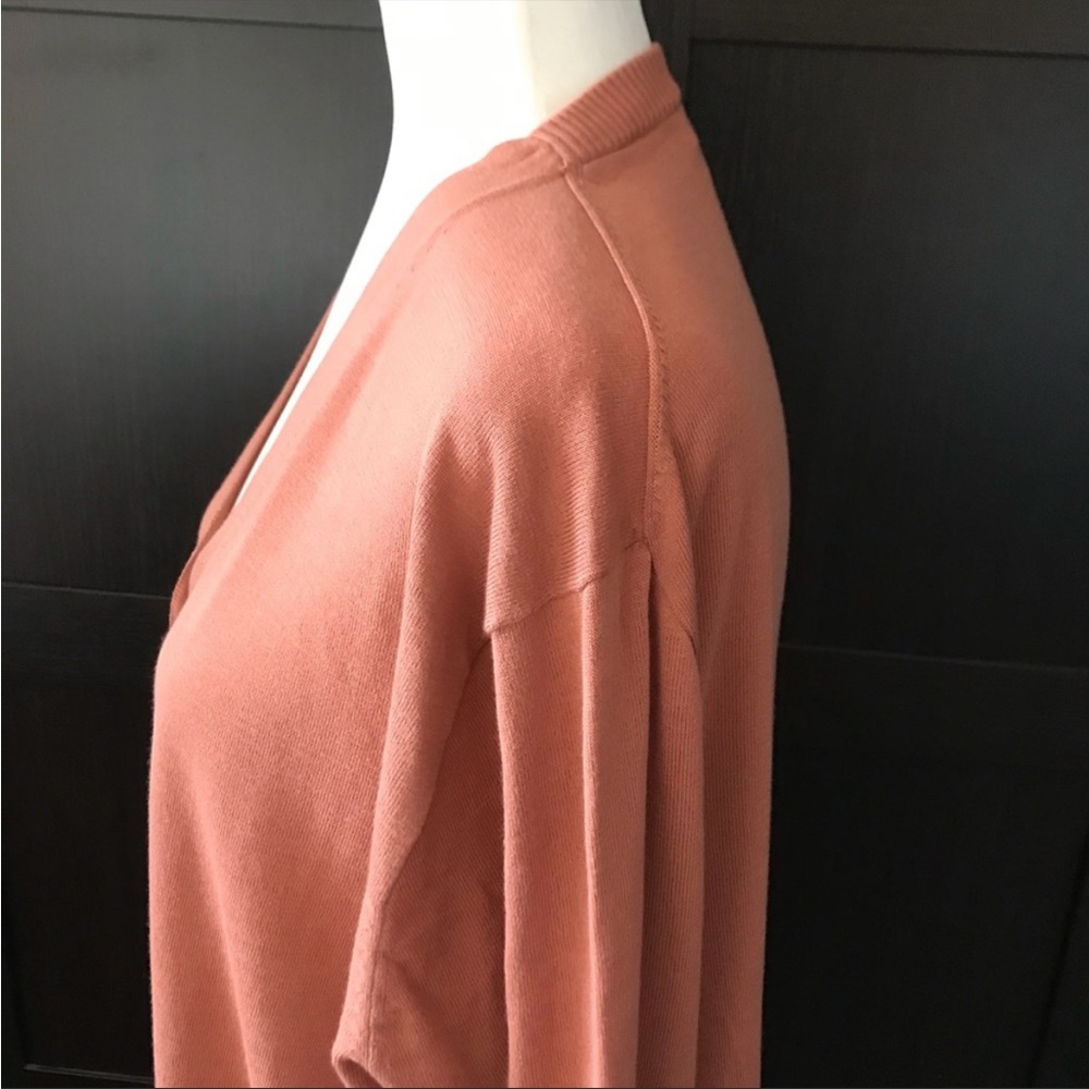 J. Crew Cotton Cardigan Sweater in Pumpkin Orange - Size Medium - Picture 4 of 11